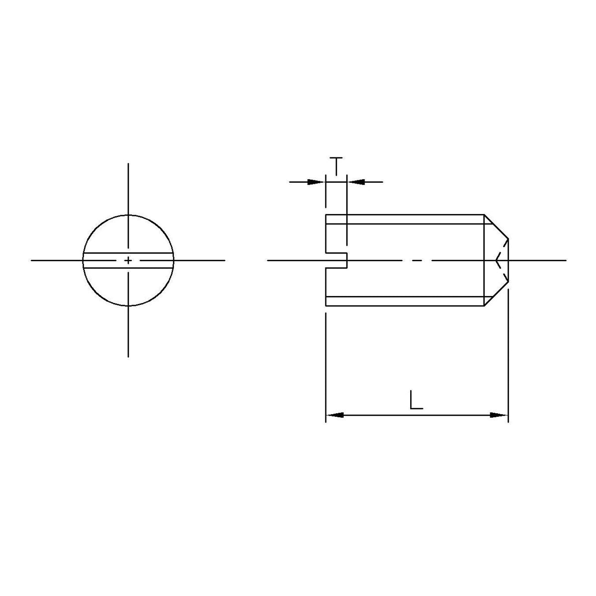 インチねじ IN16 すり割り付き止めねじ(ホーロー)くぼみ先 ステンレス