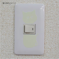 ねこスイッチプレート1つ穴用　蓄光（NND-01LM)