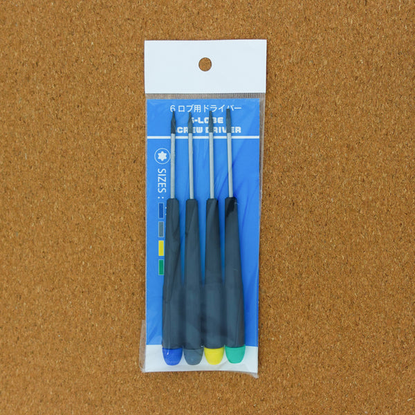 6-ロブ用 T4/T5/T6/T8 ハンドドライバー 4本セット
