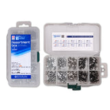 超極低頭ねじ310スリム アソートメントボックス 6ロブ M2/M2.6/M3/M4 鉄・三価/黒色三価(5μm) 各30本入